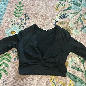 Black Women's Low Cut Top